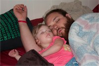Pic of Tim and Fiery sleeping 04-16-2011 